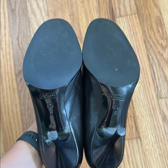 Coach Aubrey Black Leather Heels - Picture 7 of 12
